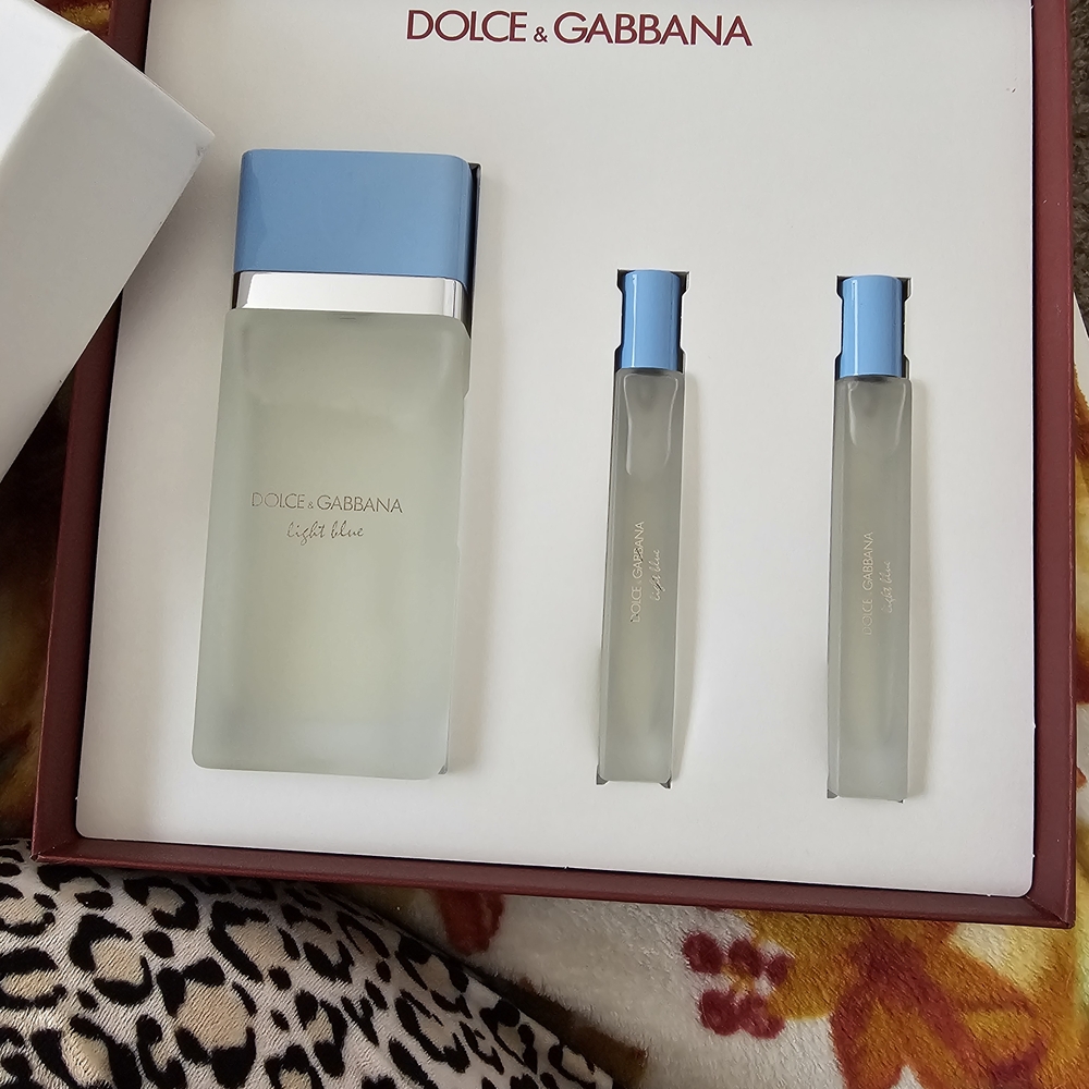 Dolce & Gabbana Light Blue Skincare Trio - Blue and White